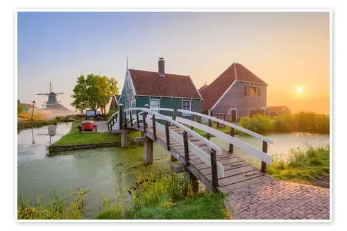 Amanecer en Zaanse Schans en Holanda de Michael Valjak