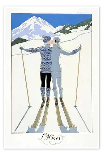 Amantes en la nieve de Georges Barbier Bridgeman Images