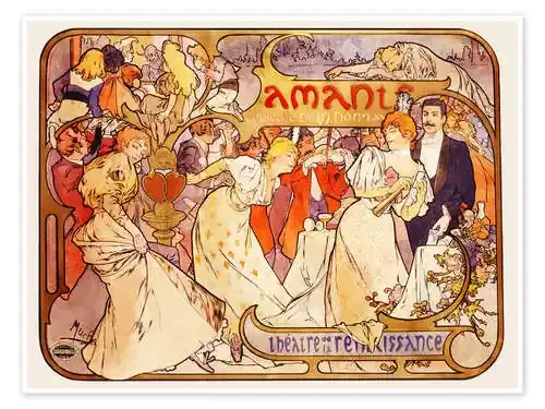 Amants – Théâtre de la Renaissance de Alfons Mucha ARTOTHEK