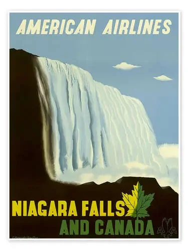 American Airlines Niagara Falls and Canada de Vintage Travel Collection