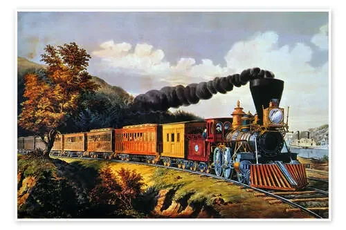 American Express Train de N. & J.M. Currier & Ives Granger Collection