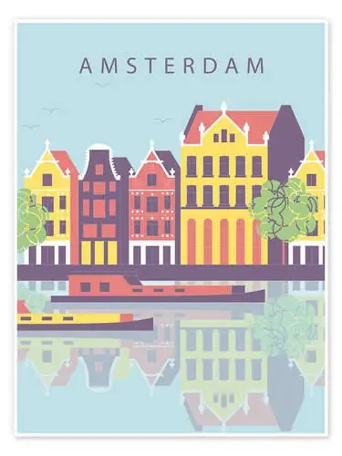 Amsterdam Cityscape Illustration de nobelart
