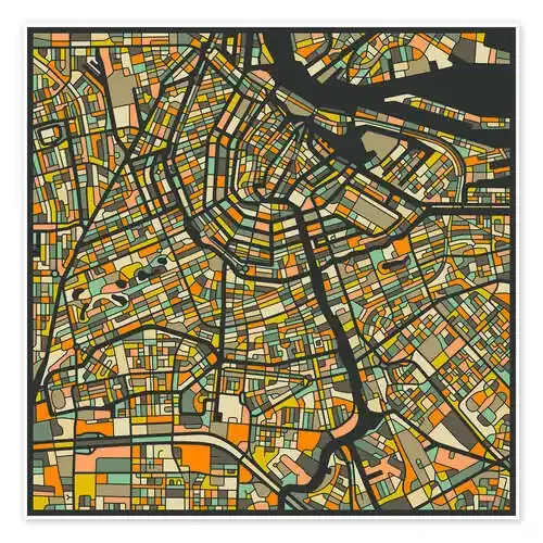 Amsterdam Map de Jazzberry Blue