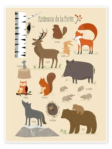 Animales del bosque (francés) de Sandy Lohß