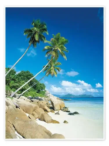 Anse Severe With Praslin Island in Background, La Digue, Seychelles de Lee Frost Robert Harding