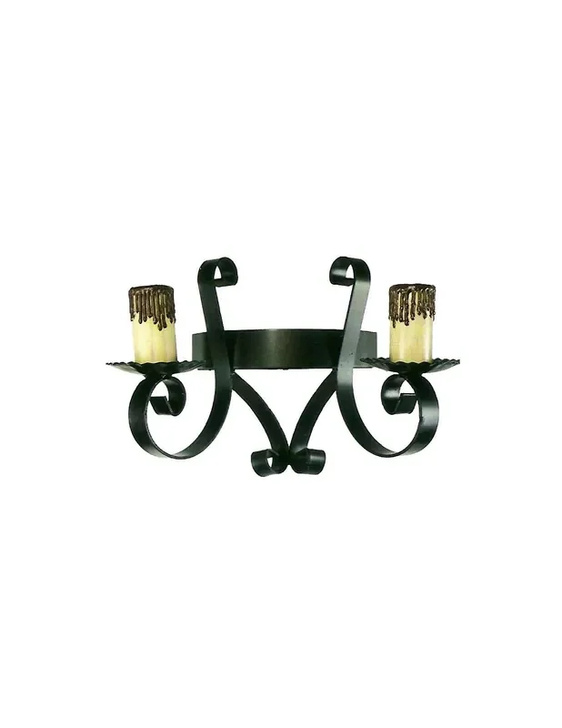 Aplique 2 luces forja