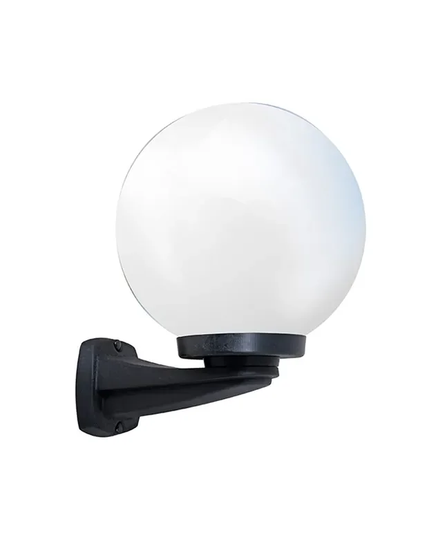 Aplique Exterior Negro Globo 25 CM PMMA
