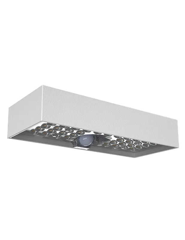 Aplique Exterior Sensor, Placa Solar y Bateria Blanco