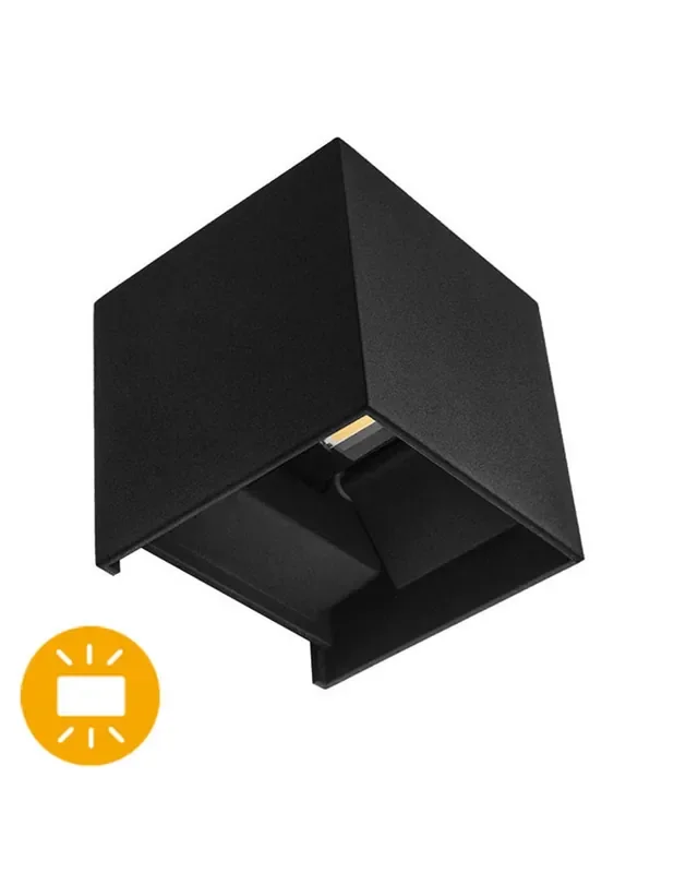 Apliques IP65 Luz Bidireccional Negro