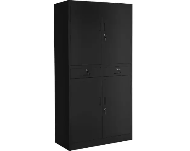 Armario archivador cosmo con 2 cajones, 40 x 80 x 180 cm, negro | Brico Depôt In Voga