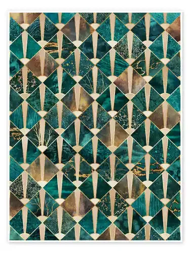 Art Deco Tiles Ocean de Elisabeth Fredriksson