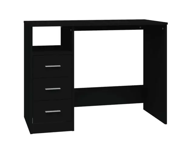 Artigianale vidaXL escritorio cajones madera contrachapada negro 102x50x76 cm | Brico Depôt
