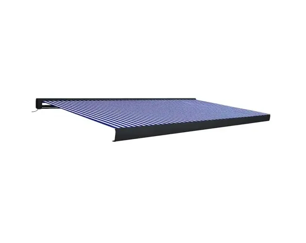 Artigianale vidaXL toldo de carrete motorizado azul y blanco 500×300 cm | Brico Depôt
