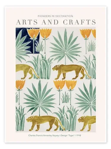 Arts and Crafts – Tiger Design I de Charles Francis Annesley Voysey Exhibition Posters