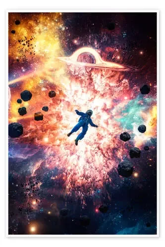 Astronauta en medio de una explosión espacial de Gen Z