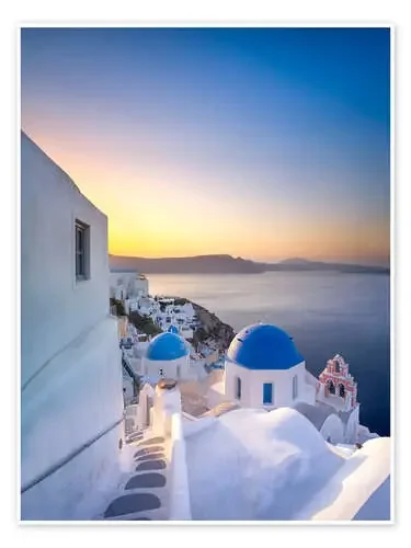 Atardecer sobre los tejados de Santorini de Jan Christopher Becke