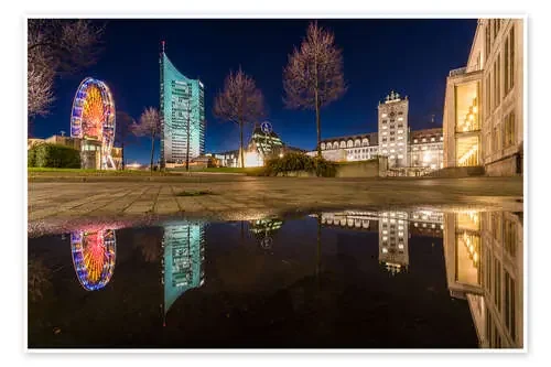 Augustusplatz in Leipzig in the mirror de Martin Wasilewski