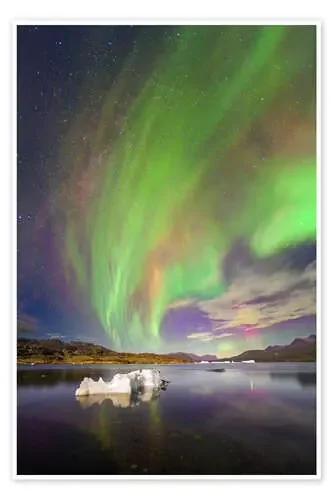 Aurora over iceberg Greenland de Juan Carlos Casado Science Photo Library