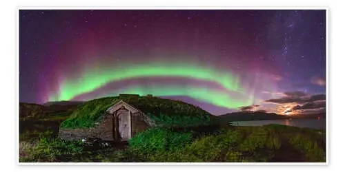 Auroral over Viking house, Greenland de Juan Carlos Casado Science Photo Library