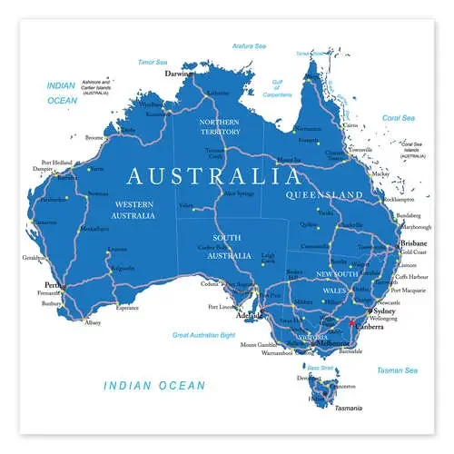 Australia – Political Map Editors Choice
