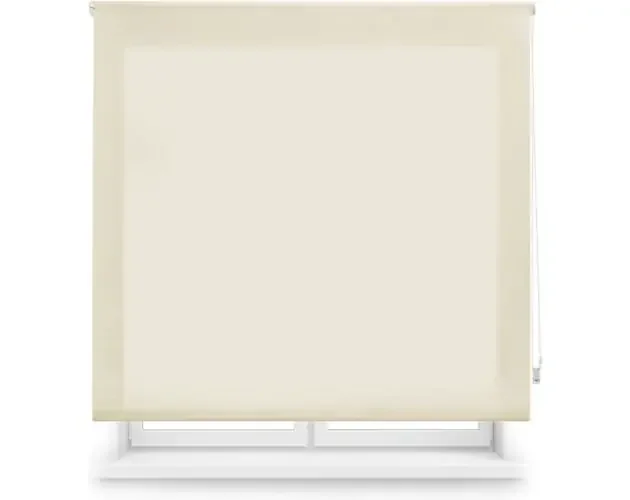 Autentico Estor enrollable translúcido a medida 125×175 beige | Brico Depôt