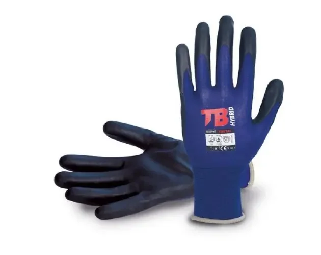 Autentico Guante nylon fibra carbono y licra palma azul palma ppu negro 718stac tall | Brico Depôt