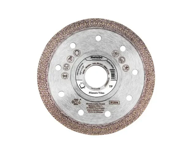 Autentico Metabo disco de cortar de diamante 115×22,23mm,tp , azulejos | Brico Depôt