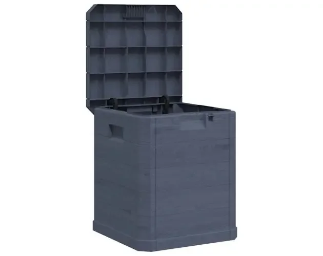 Autentico vidaXL caja de almacenamiento de jardín 90 l gris antracita | Brico Depôt