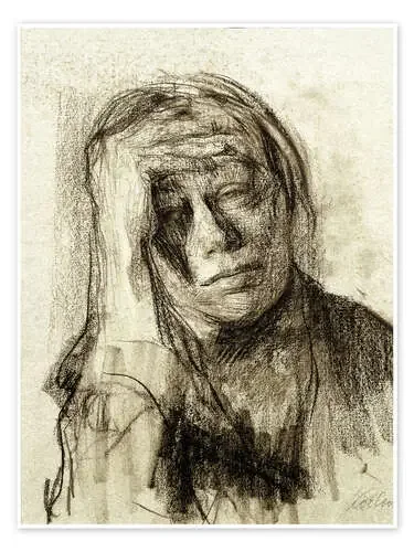 Autorretrato con la mano en la frente de Käthe Kollwitz akg-images