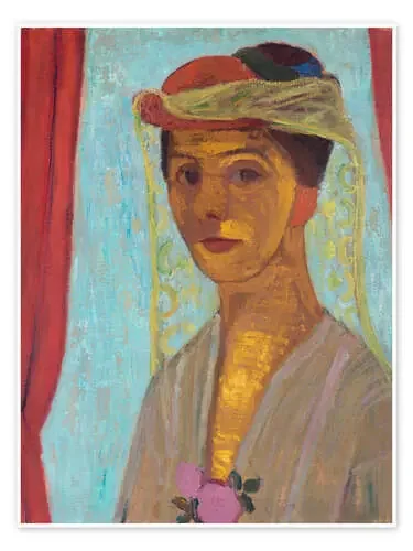 Autorretrato con sombrero y velo de Paula Modersohn-Becker Master Collection