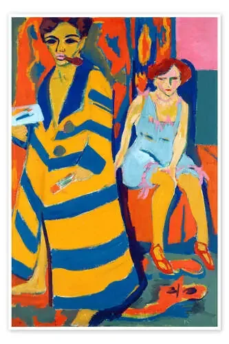 Autorretrato con una modela de Ernst Ludwig Kirchner Bridgeman Images