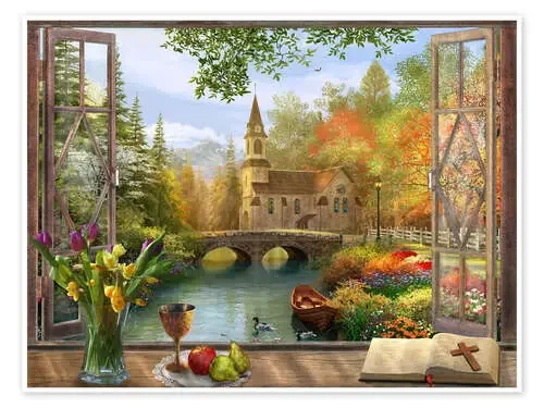 Autumn Church Frame de Dominic Davison MGL Licensing