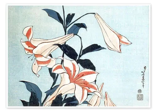 Azucenas de Katsushika Hokusai Master Collection