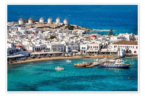 Bahía azul en Mykonos, Grecia de Matteo Colombo