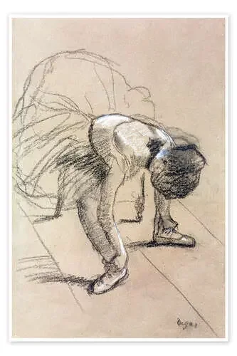 Bailarina ajustándose las zapatillas de Edgar Degas Bridgeman Images