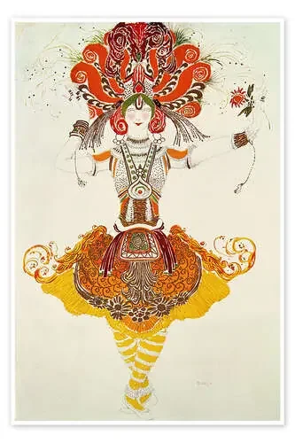 Ballet Costume for ‘The Firebird‘ de Leon Nikolajewitsch Bakst Bridgeman Images