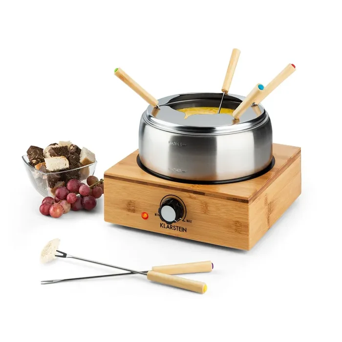 Bambus Fondue Olla de acero inoxidable 800W Scelto Dai Clienti