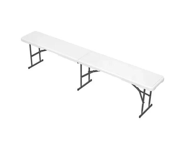 Banco de jardín 183x28x43 cm hdpe, acero color blanco Outsunny | Brico Depôt Moderno