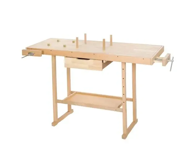 Banco de trabajo de madera con tornillos de banco modelo 2 | Brico Depôt Solo Oggi