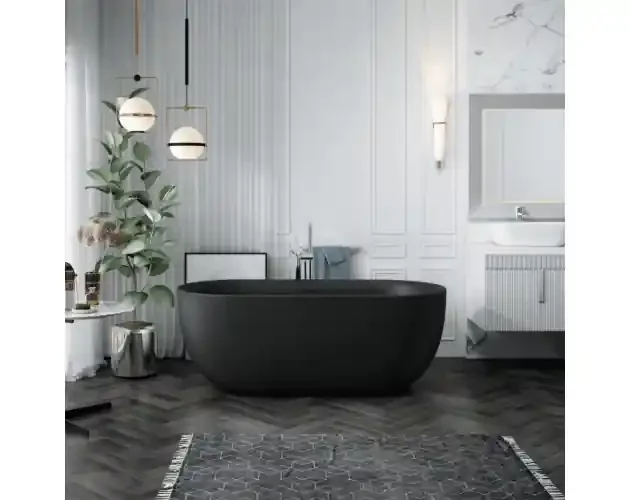 Bañera exenta lisbon negro 160 cm mate | Brico Depôt Edizione Limitata