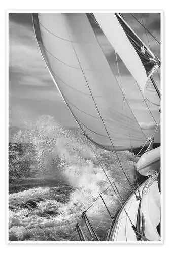 Barco de vela en blanco y negro de Jan Schuler
