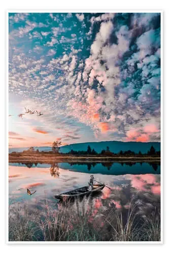 Barco pequeño en un río japonés de Gen Z