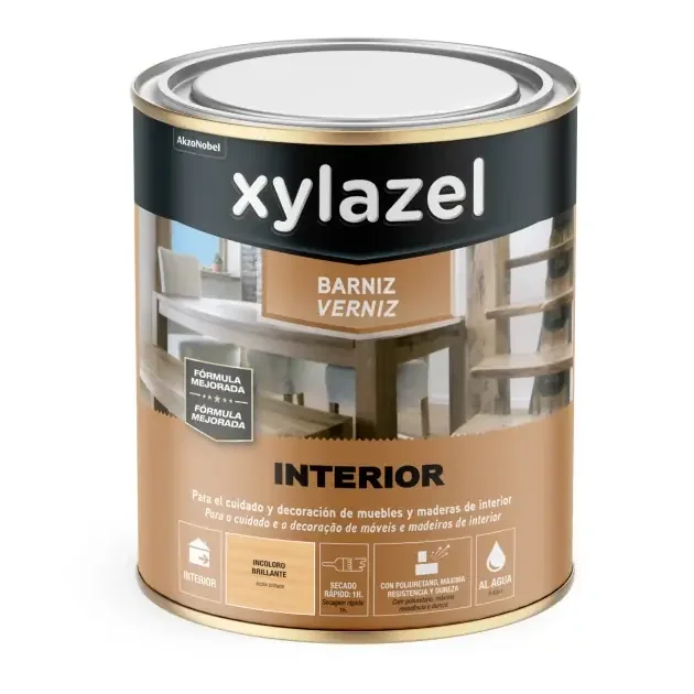 Barniz agua brillante incoloro 750 ml Xylazel | Brico Depôt Originale