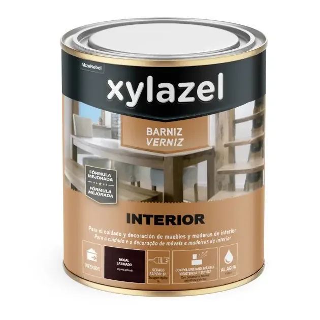Barniz agua satinado nogal 750 ml Xylazel | Brico Depôt Spedizione Mondiale