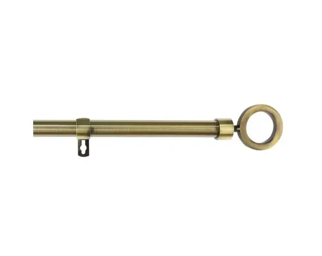 Barra de acero extensible y decorativa (dorado, 120-210cm aros acero) | Brico Depôt Occasione Imperdibile