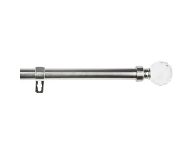 Barra de acero extensible y decorativa (plata, 70-120cm bola cristal) | Brico Depôt Professionale