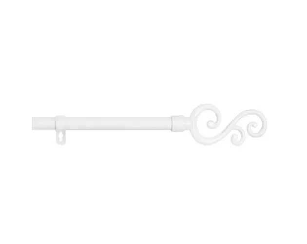 Barra de forja extensible y decorativa (blanco, 160-310cm forma s) | Brico Depôt Economico