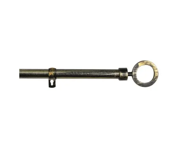 Barra de forja extensible y decorativa(negro+dorado, 120-210cm aros) | Brico Depôt Moderno
