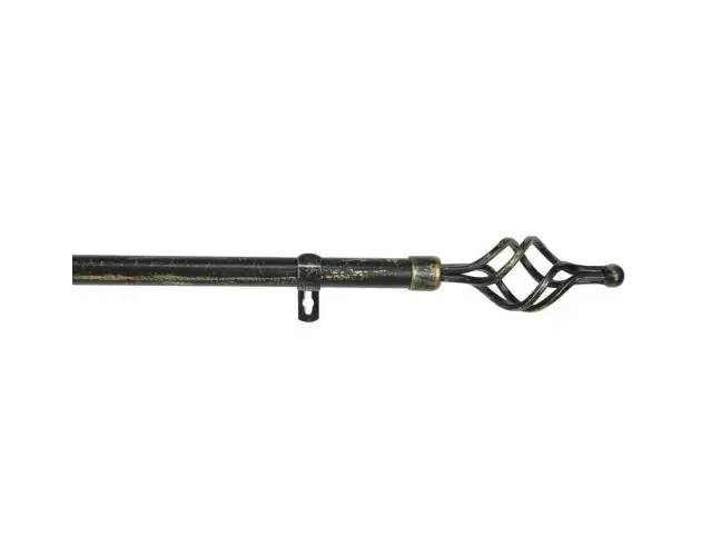 Barra de forja extensible y decorativa (negro+dorado, 70-120cm trenza) | Brico Depôt A Buon Prezzo