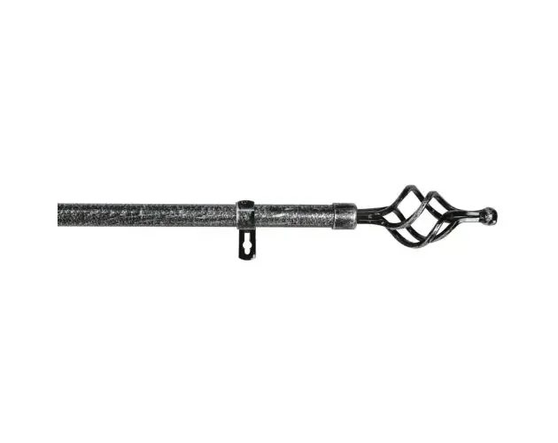 Barra de forja extensible y decorativa(negro+gris, 120-210cm trenza) | Brico Depôt Saldi